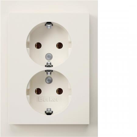Berker 47747009 D-Steckdose SCHUKO m ADP K.1 pw gl