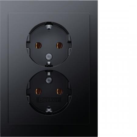 Berker 47747006 D-Steckdose SCHUKO m ADP K.1 anth ma la