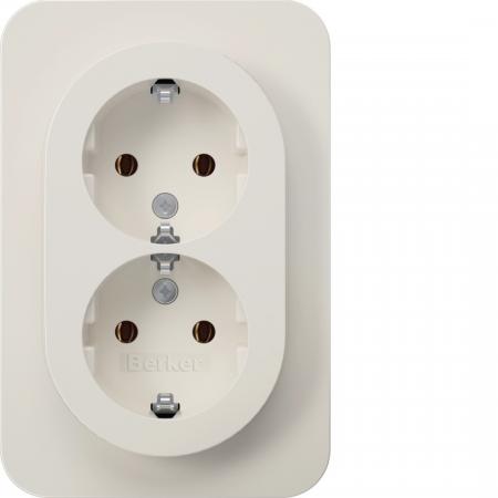 Berker 47742089 D-Steckdose SCHUKO m ADP R.1 pw gl