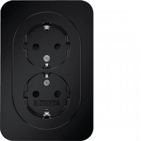 Berker 47592045 D-Steckdose SCHUKO ADP erh.BS R.1 schw g