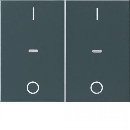 Berker 80962375 Abdeck. Tast.-M. 2f. I/O K.x anth