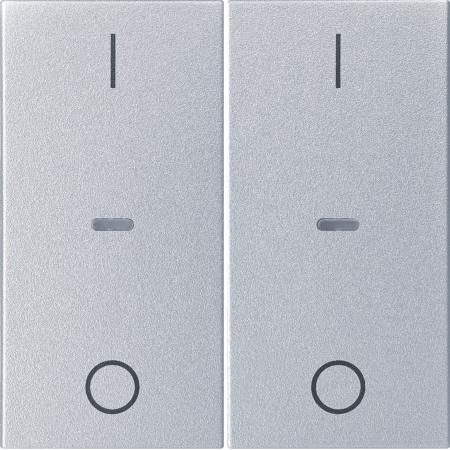 Berker 80962383 Abdeck. Tast.-M. 2f. I/O S.1/B.x alu