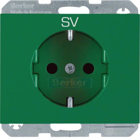 Berker 47357113 Steckdose SCHUKO mit EHBS K.x grün