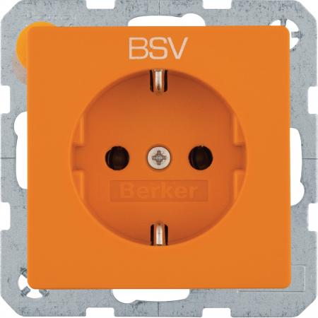 Berker 47436017 Steckdose SCHUKO BSV Q.x orange samt