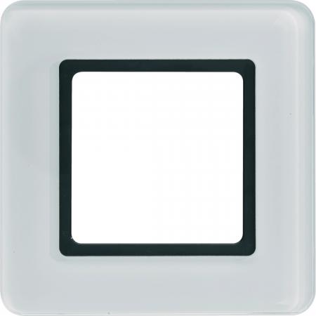 Berker 10116179 Rahmen 1fach Q.7 f. Bel. Glas polarweiß