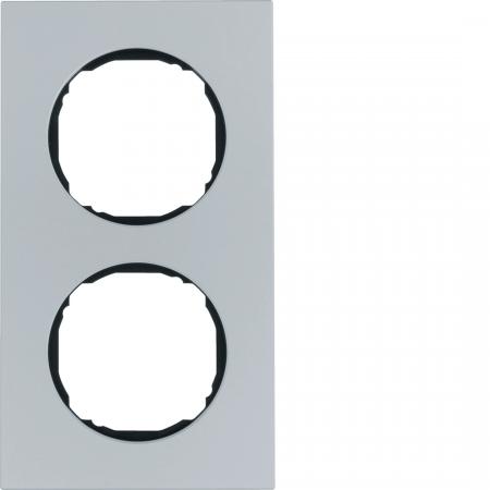 Berker 10122674 Rahmen 2fach, flach, R.8, Aluminium