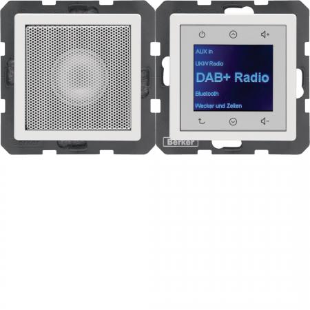 Berker 29806089 Radio Touch mit Lautsprecher, Steckdosenradio UP, DAB+ Q.x polar