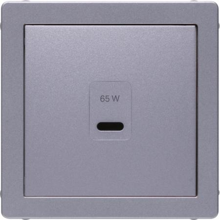 Berker 48606084 Zentralstück für USB Serie Q.x, aluminium samt, lackiert