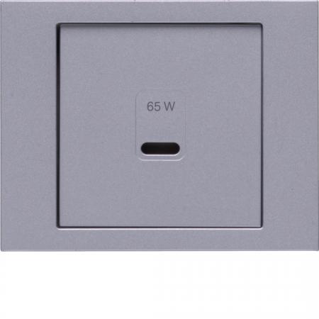 Berker 48607003 Zentralstück für USB Serie K.x, aluminium matt, lackiert