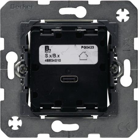 Berker 48604010 USB-C PD Power Modul, Ladedose, 65W, S/B