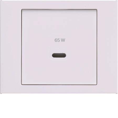 Berker 48607009 Zentralstück für USB Serie K.x, polarweiß glänzend