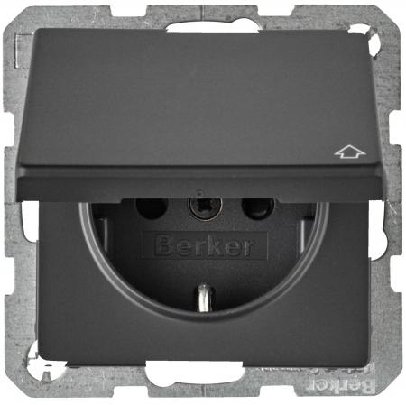 Berker MAN0204723 STD SCHUKO m KD erh BS Q.1/Q.3 schwarz