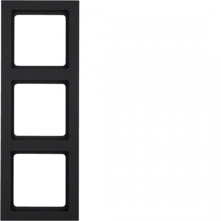 Berker MAN0203323 RAHMEN 3FACH Q.3 SCHWARZ MATT LACK
