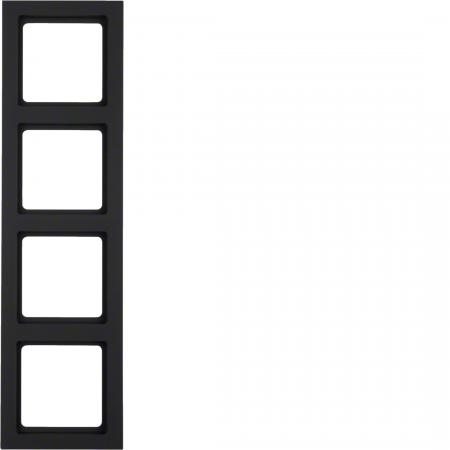 Berker MAN0203423 RAHMEN 4FACH Q.3 SCHWARZ MATT LACK