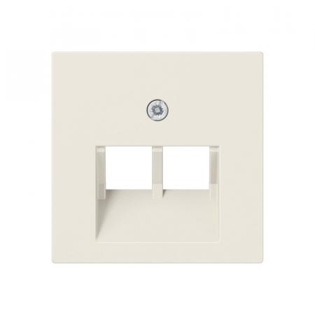 JUNG A 569-2 BFPLUA Abdeckung 2fach für IAE/UAE-Anschlussdosen cremeweiß 55 x 55 mm