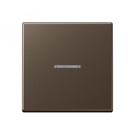 JUNG HOME Taster 1fach mit Lichtleiter, Serie A, mokka, Bluetooth Mesh
