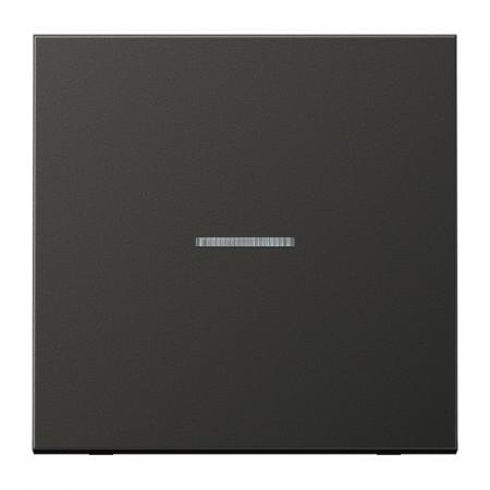 JUNG HOME Taster 1fach, mit Lichtleiter, Aluminium lackiert, Serie LS, anthrazit BT AL 17101 AN