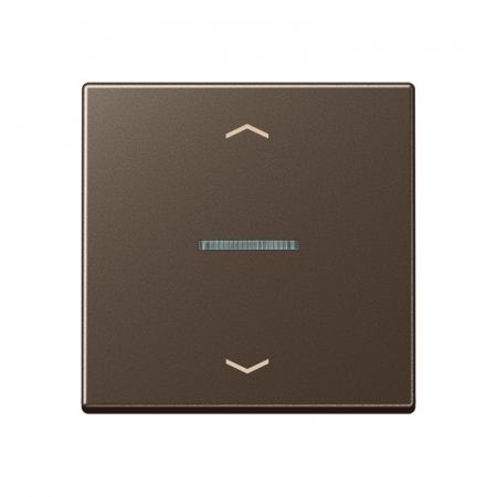 JUNG HOME BT A 17101 P MO Taster 1fach, mit Pfeilsymbolen und Lichtleiter, mokka
