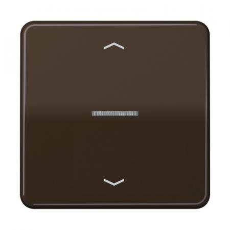 JUNG HOME Taster 1fach mit Pfeilsymbolen und Lichtleiter, Serie CD, braun, Bluetooth Mesh