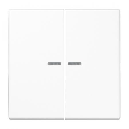JUNG HOME Taster 2fach, alpinweiß BT LS 17102 WW