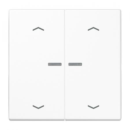 JUNG HOME Taster 2fach mit Pfeilsymbolen, alpinweiß BT LS 17102 P WW