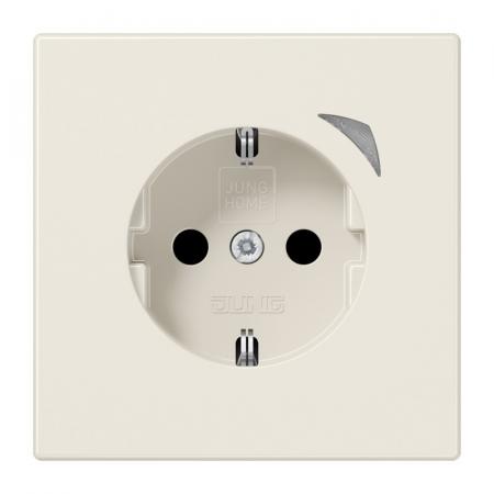 JUNG HOME Smart SCHUKO Steckdose 16 A 250 V, Safety Plus, Bluetooth Mesh, Serie LS, weiß (ivory), BT LS 1521 S