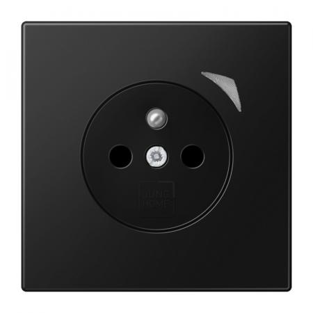JUNG HOME Smart Steckdose Energy 16 A 250 V, Bluetooth Mesh, Leistungs- und Energiemessung, Funktionsanzeige, Safety Plus, Serie LS, graphitschwarz matt, BT LS 1521 F SE SWM  - Französisch/Belgisch