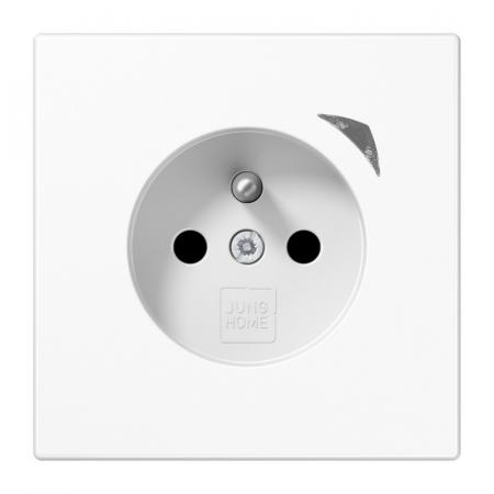 JUNG HOME Smart Steckdose 16 A 250 V, Bluetooth Mesh, Serie LS, alpinweiß, BT LS 1521 F S WW -  französisch/belgisches System