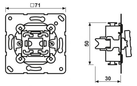 Jung 507U Wippschalter 10AX 250V Kreuz