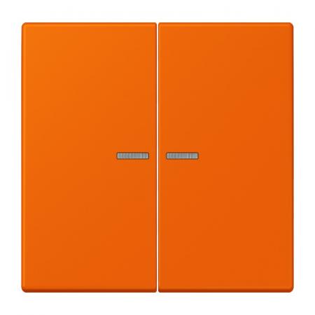 JUNG HOME Taster 2fach mit Lichtleiter, Serie LS, orange, Les Couleurs Le Corbusier, Bluetooth Mesh