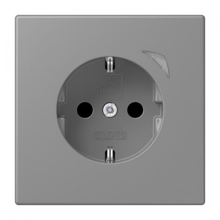JUNG HOME Smart SCHUKO Steckdose 16 A 250 V, Bluetooth Mesh, Funktionsanzeige, Safety Plus, Serie LS, gris 31, BT LC 1521 S 203