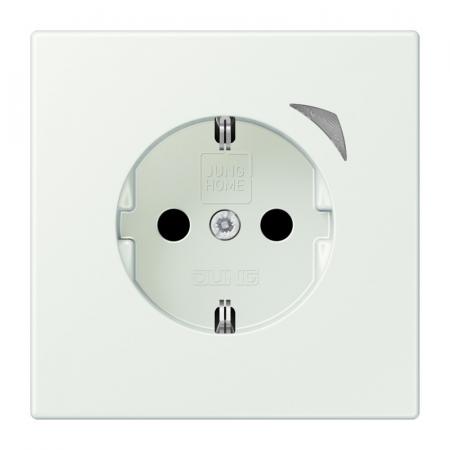 JUNG HOME Smart SCHUKO Steckdose 16 A 250 V, Bluetooth Mesh, Funktionsanzeige, Safety Plus, Serie LS, outremer gris, BT LC 1521 S 210