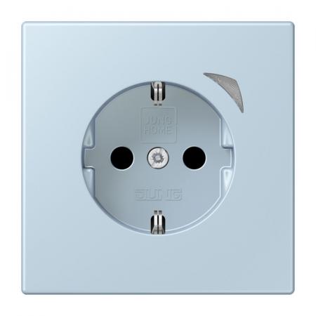 JUNG HOME SCHUKO Steckdose Energy 16 A 250 V, Safety Plus, mit Leistungs- und Energiemessung, outremer clair