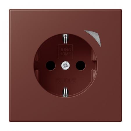 JUNG HOME SCHUKO Steckdose Energy 16 A 250 V, Safety Plus, Leistungs- und Energiemessung, terre sienne brûlée 31