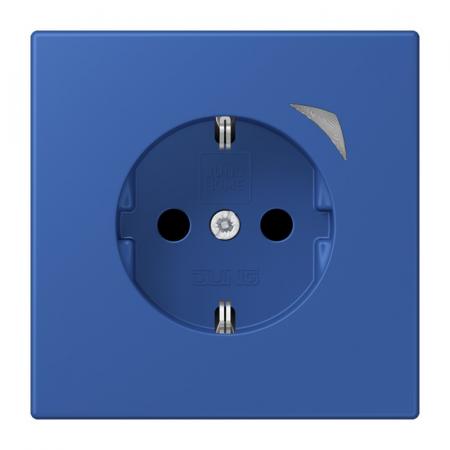 JUNG HOME Smart SCHUKO Steckdose Energy 16 A 250 V, Leistungs- und Energiemessung, Bluetooth Mesh, Safety Plus, Serie LS, bleu outremer 59, BT LC 1521 SE 253