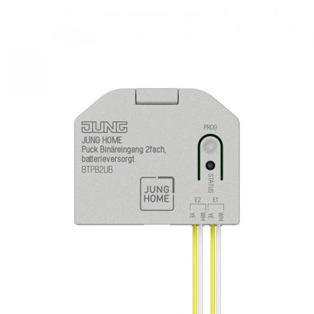 JUNG HOME Puck Binäreingang 2fach, Batterie BT P B2 U B