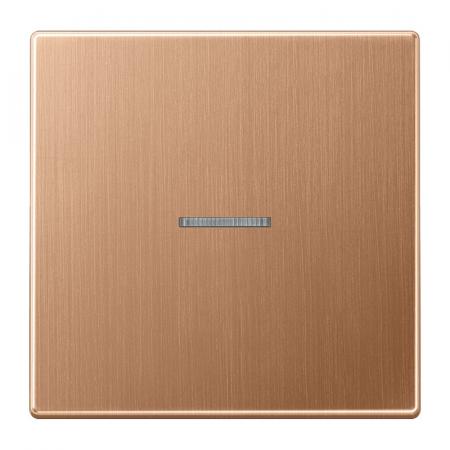 JUNG HOME Taster 1fach, mit Lichtleiter, Metall, PVD-beschichtet, Serie LS, Bronze gebürstet BT BRG 17101