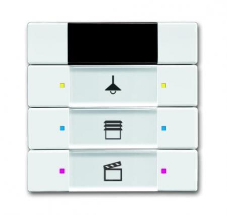 ABB 6129/01-84-500 SBI/U3.1.1, Solo, Bedienteil mit IR, 3-fach, weiß