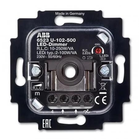 BUSCH-JAEGER 6523 U-102-500 – Busch-Dimmer® Drehdimmer 2–100 W LED 2-Draht UP