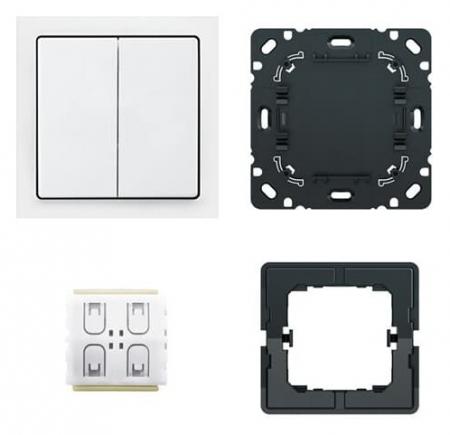 Busch-Jaeger 6716 UJ-84 Smart Switch Komplettset 4-fach Funk Zigbee studioweiß future® linear 2CKA006710A0010