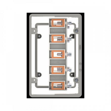 ABB STRIEBEL & JOHN TZ621 Sammelschienenverbinder 5-polig, Kupfer 2x12x5 mm Zubehör für TwinLine Schrankserie