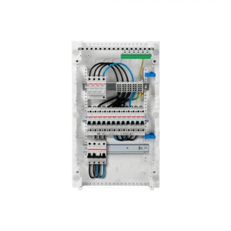 ABB STRIEBEL & JOHN AKB3BOK13D AK-Komplettverteiler mit SPD T2, HLAK, 12xFI/LS 16/0,03A, 3p FI/LS 20/0,03A 3-reihig