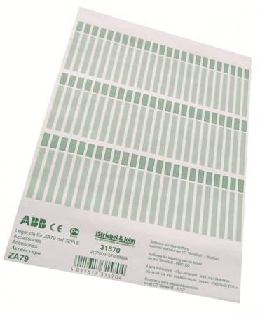 ABB STRIEBEL & JOHN ZA79 Legende für ZA78 mit 72 PLE, Zubehör