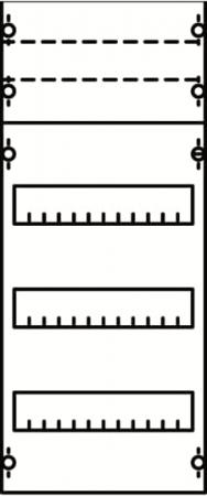 ABB STRIEBEL & JOHN 1V0KA Reiheneinbaugeräte-Modul, Reihenabstand 125mm, 4RE/BH0, 1FB Modul montiert auf EDF-Profil