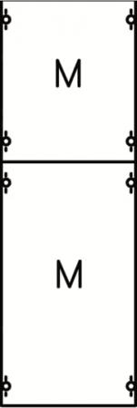 ABB STRIEBEL & JOHN 1M1A Montageplatten-Modul, 5RE/BH1, 1 FB, Modul montiert auf EDF-Profil
