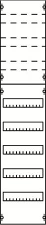 ABB STRIEBEL & JOHN 1V4KA Reiheneinbaugeräte-Modul, Reihenabstand 125mm, 8RE/BH4, 1FB Modul montiert auf EDF-Profil