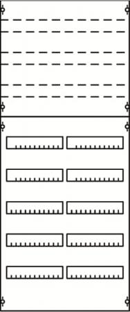 ABB STRIEBEL & JOHN 2V4KA Reiheneinbaugeräte-Modul, Reihenabstand 125mm, 8RE/BH4, 2FB Modul montiert auf EDF-Profil
