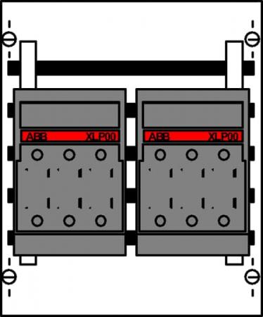 ABB STRIEBEL & JOHN ED13TA Kombi-Set SS-System 2RE /BH000, 1FB Kombi-Set, montiert auf EDF-Profil