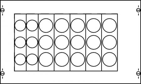 ABB STRIEBEL & JOHN ED21EA Kombi-Set D0-Elemente 2RE / BH000, 2FB Kombi-Set, montiert auf EDF-Profil