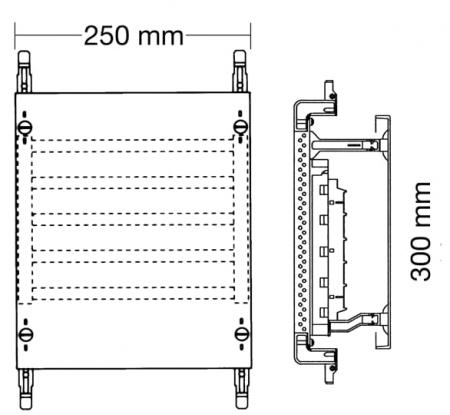 ABB STRIEBEL & JOHN ED71SA Kombi-Set SS-System 2RE / BH000, 1FB Kombi-Set, montiert auf EDF-Profil